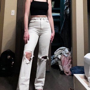 white jeans